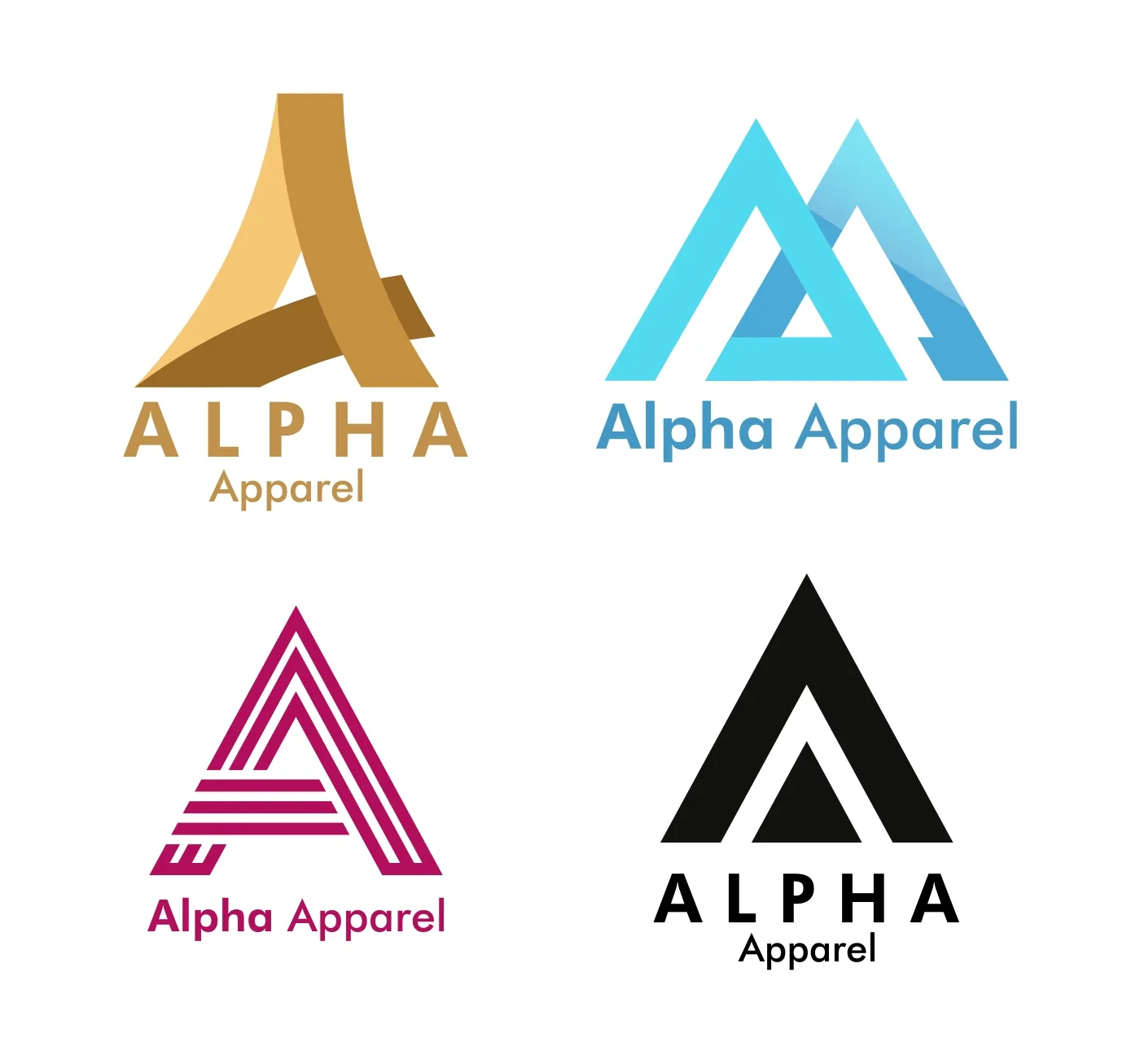 Alpha Apparel Logo Design